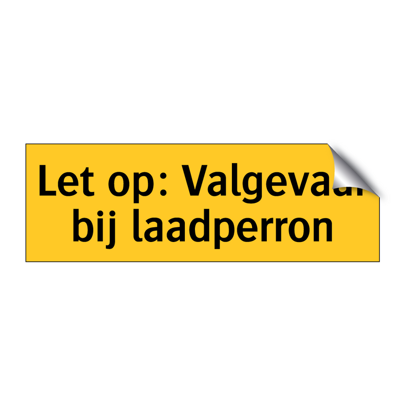 Let op: Valgevaar bij laadperron