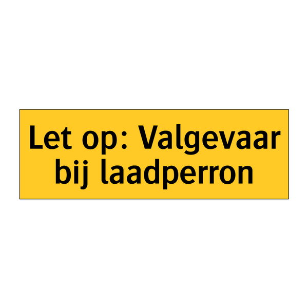 Let op: Valgevaar bij laadperron