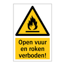 Open vuur en roken verboden!