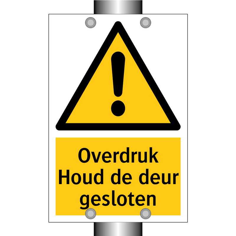 Overdruk Houd de deur gesloten