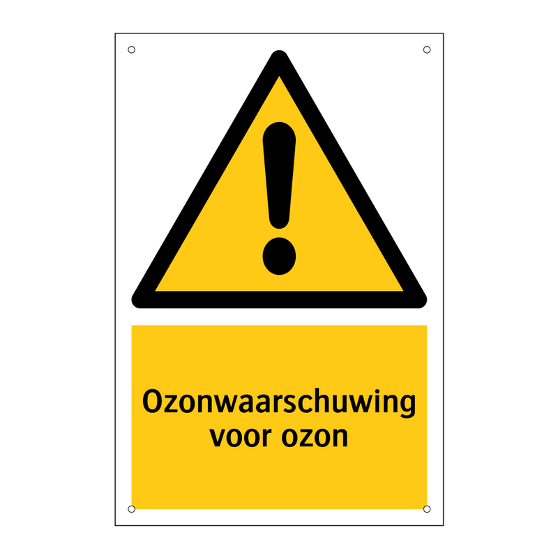 Ozonwaarschuwing voor ozon