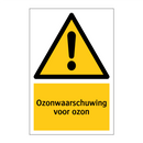 Ozonwaarschuwing voor ozon