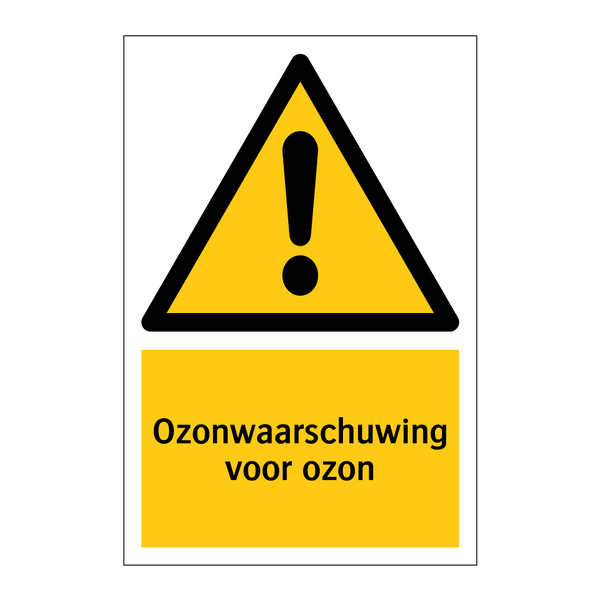 Ozonwaarschuwing voor ozon