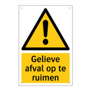 Gelieve afval op te ruimen