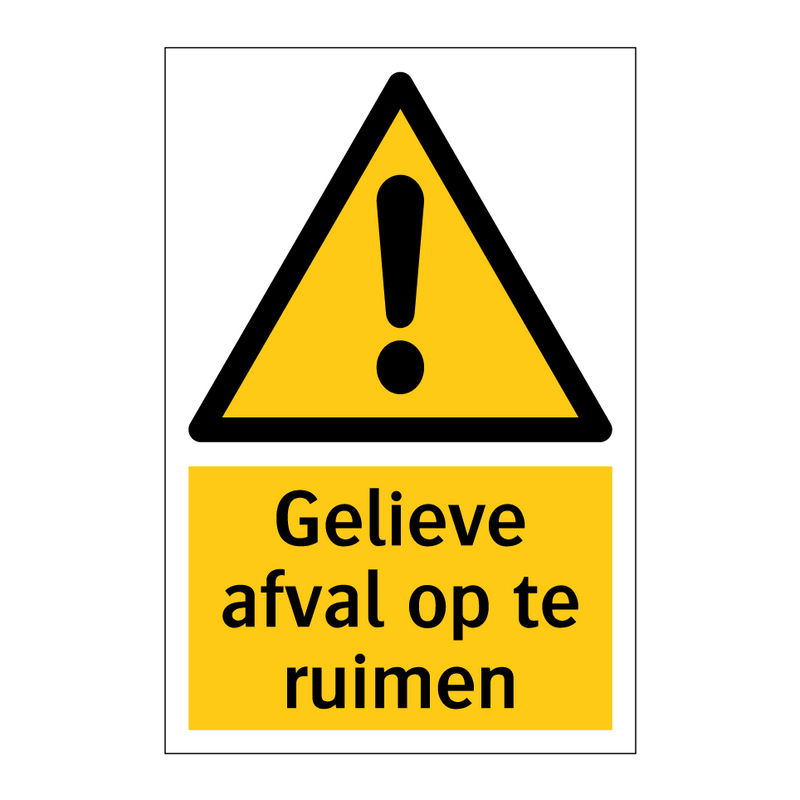 Gelieve afval op te ruimen