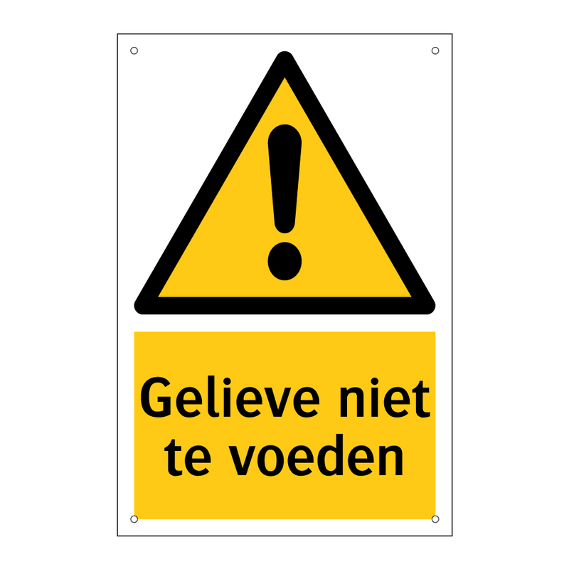 Gelieve niet te voeden