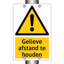 Gelieve afstand te houden