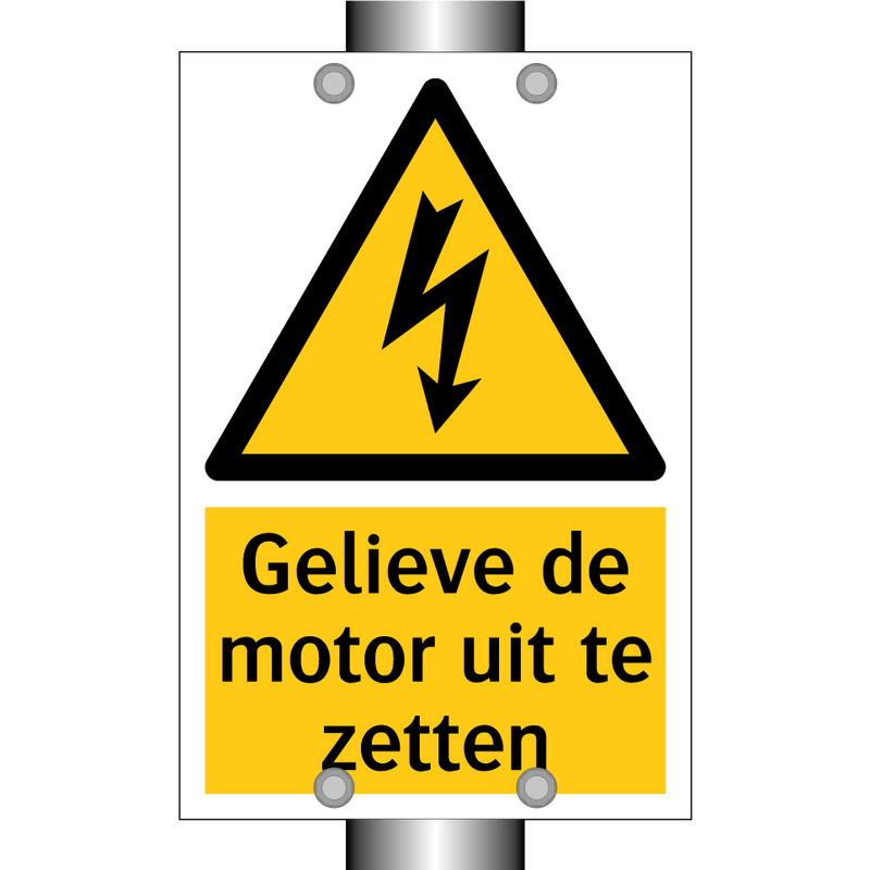 Gelieve de motor uit te zetten