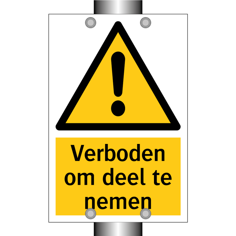 Verboden om deel te nemen