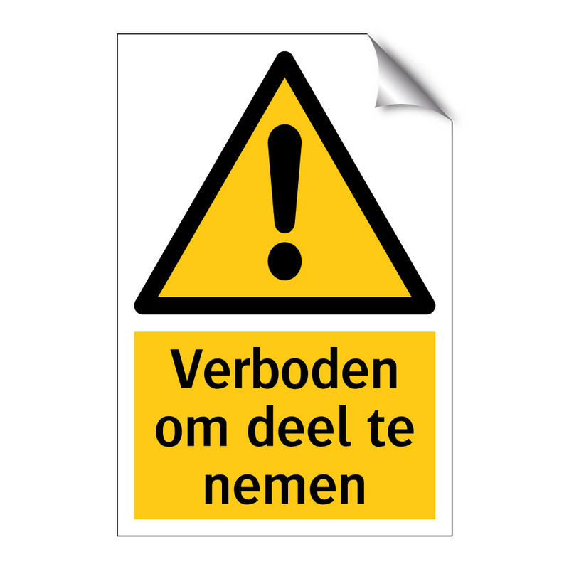 Verboden om deel te nemen