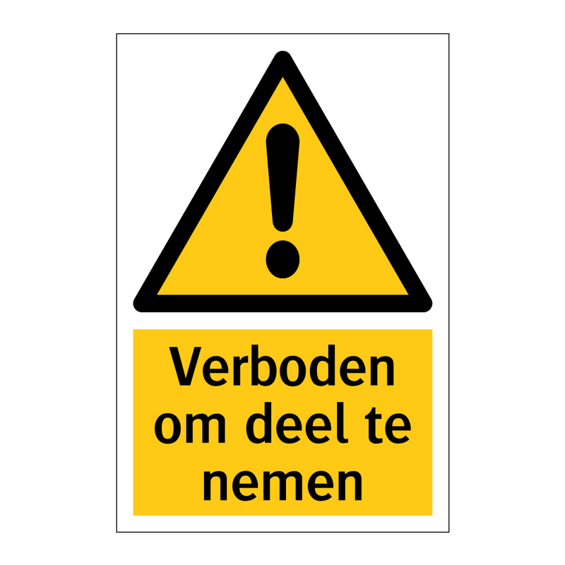 Verboden om deel te nemen