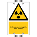 Stralingsbeschermingsgebied Geen toegang!