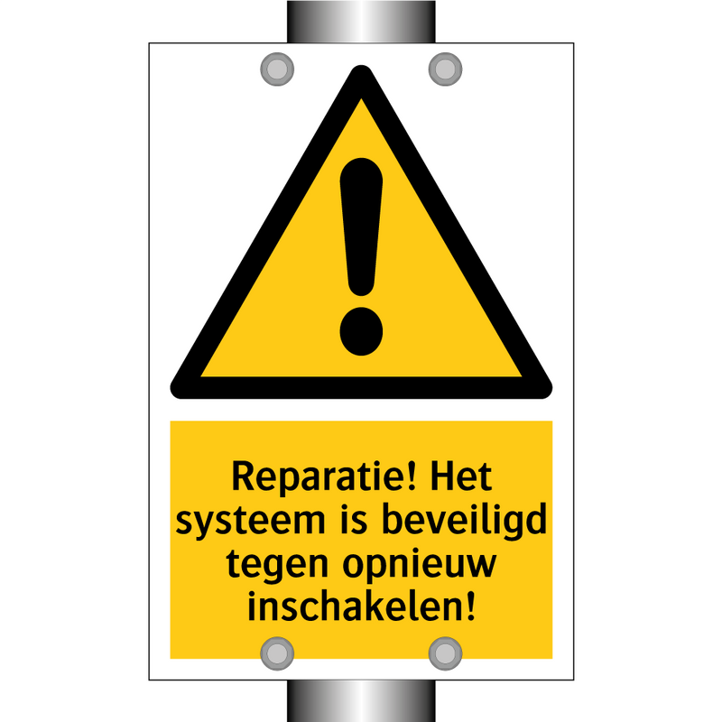 Reparatie! Het systeem is beveiligd tegen opnieuw inschakelen!