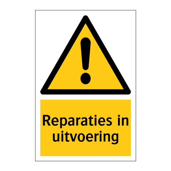 Reparaties in uitvoering