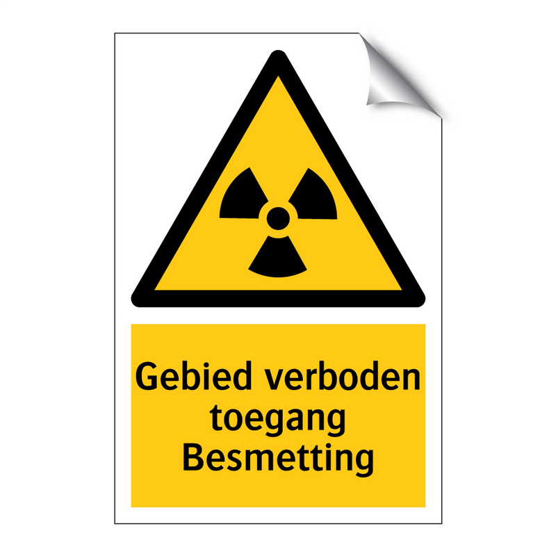 Gebied verboden toegang Besmetting