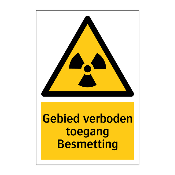Gebied verboden toegang Besmetting