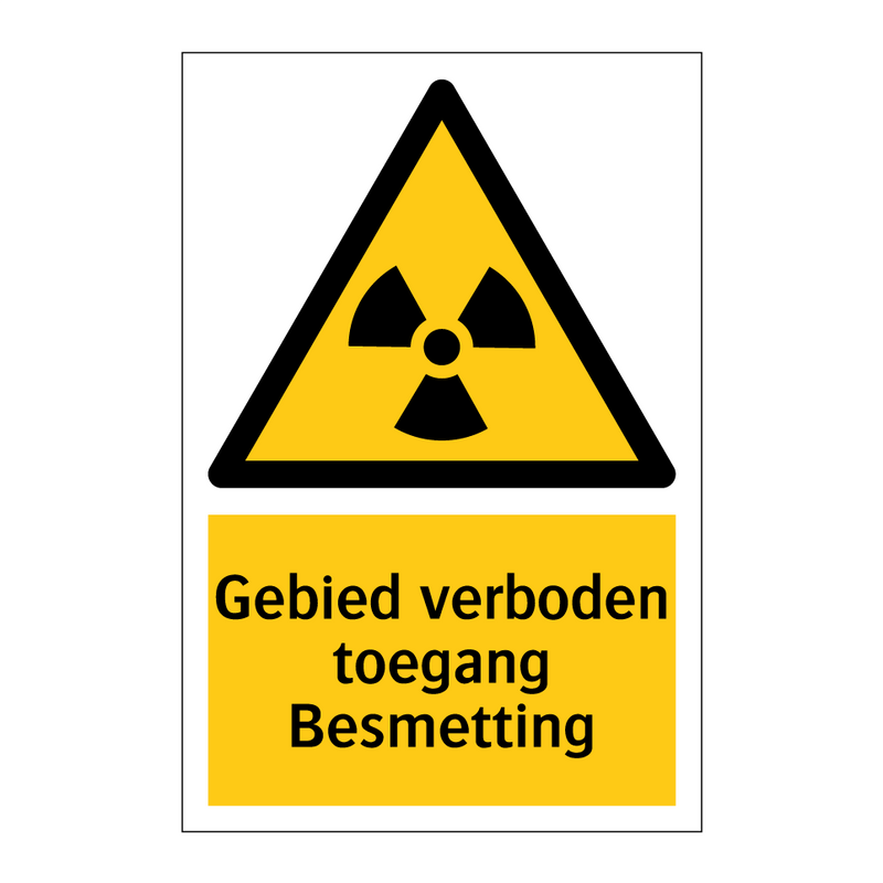 Gebied verboden toegang Besmetting