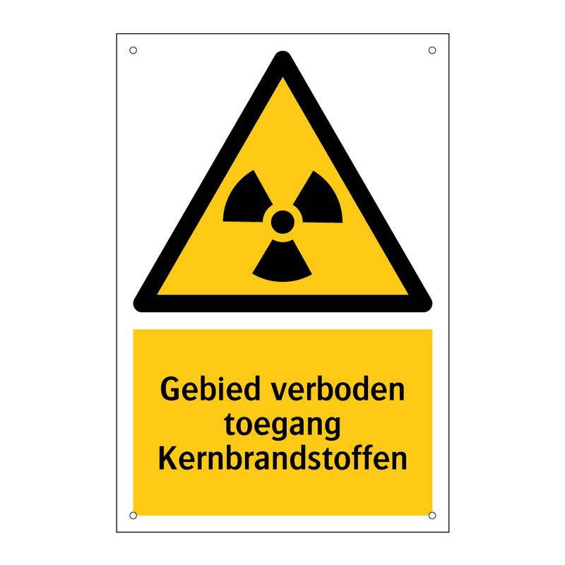 Gebied verboden toegang Kernbrandstoffen