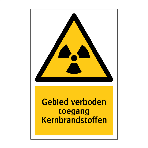Gebied verboden toegang Kernbrandstoffen