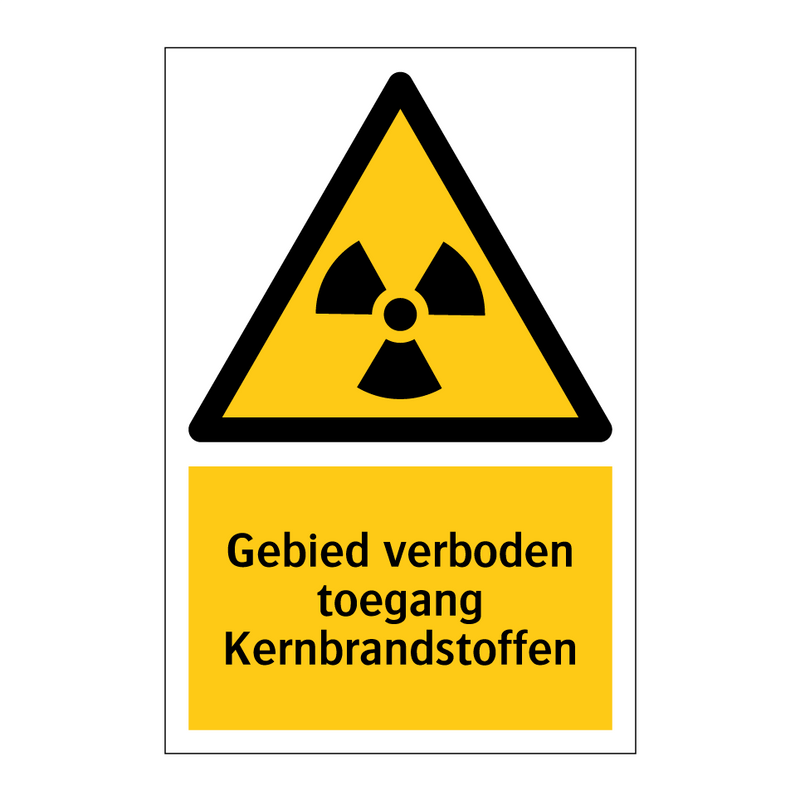Gebied verboden toegang Kernbrandstoffen