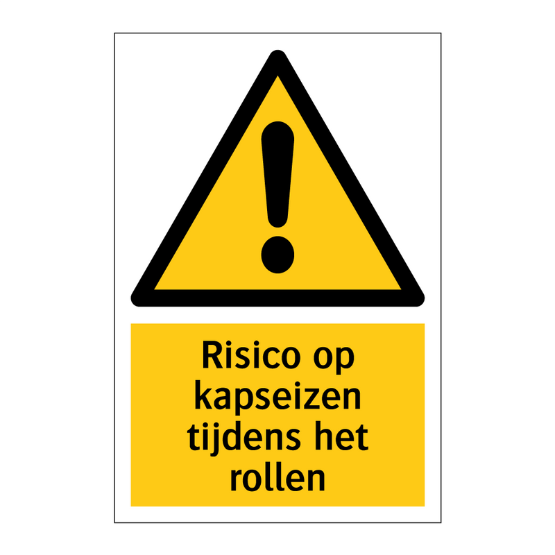 Risico op kapseizen tijdens het rollen