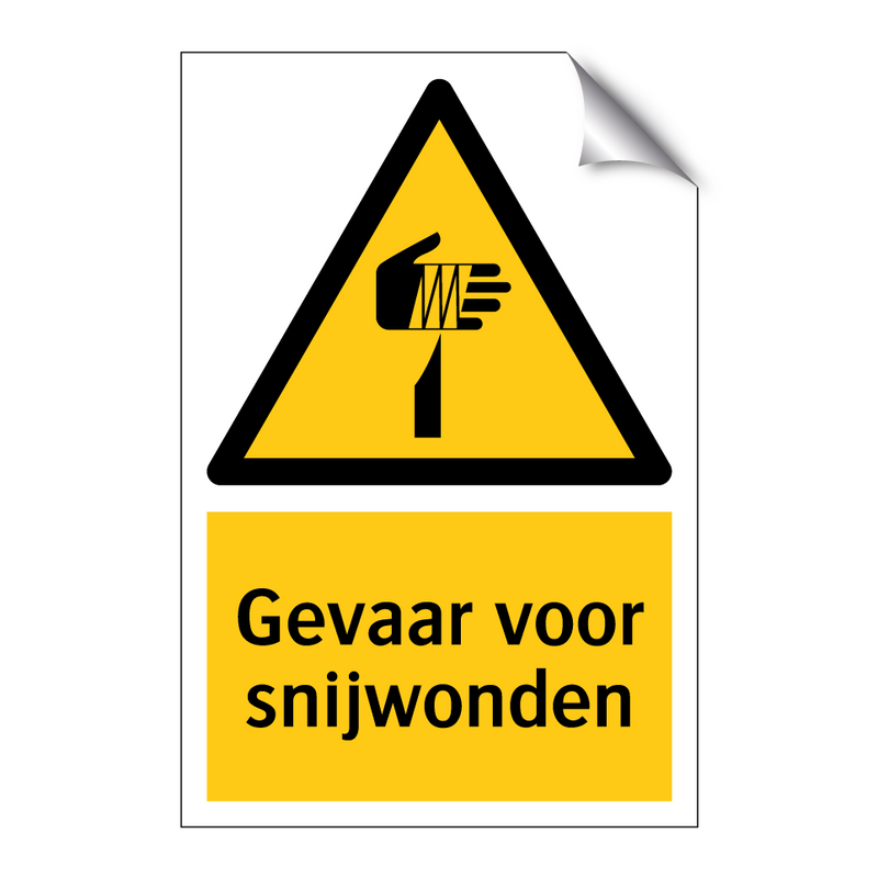 Gevaar voor snijwonden