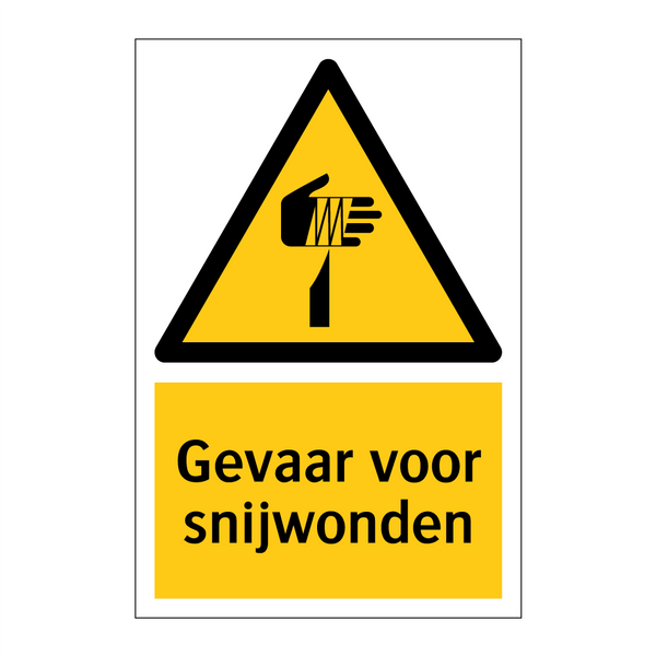 Gevaar voor snijwonden