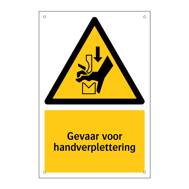 Gevaar voor handverplettering