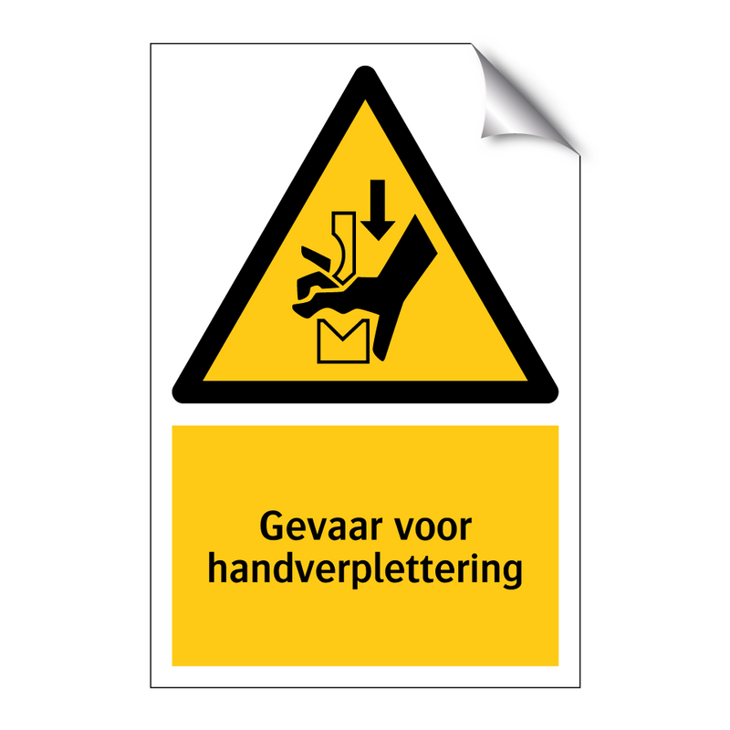 Gevaar voor handverplettering