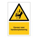 Gevaar voor handverplettering
