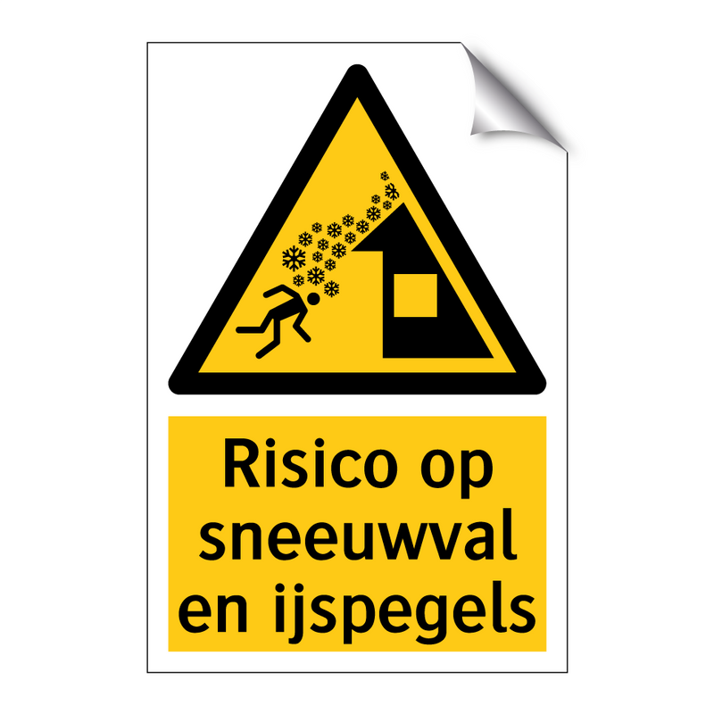 Risico op sneeuwval en ijspegels