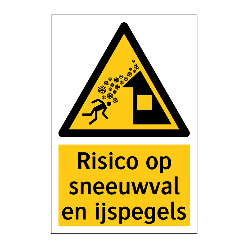 Risico op sneeuwval en ijspegels