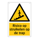 Risico op struikelen op de trap