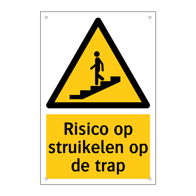 Risico op struikelen op de trap