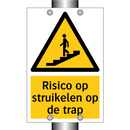 Risico op struikelen op de trap
