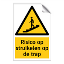 Risico op struikelen op de trap