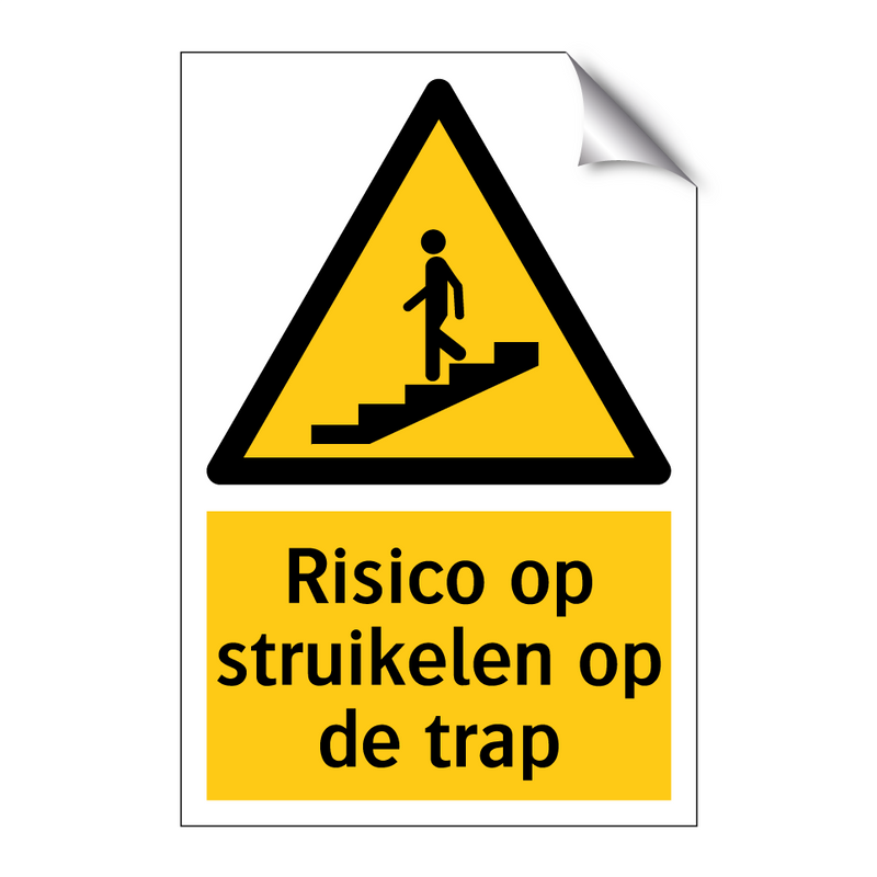 Risico op struikelen op de trap