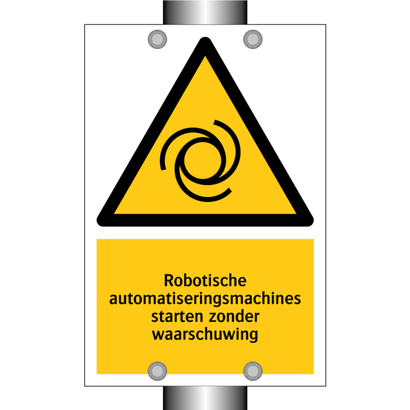 Robotische automatiseringsmachines starten zonder waarschuwing