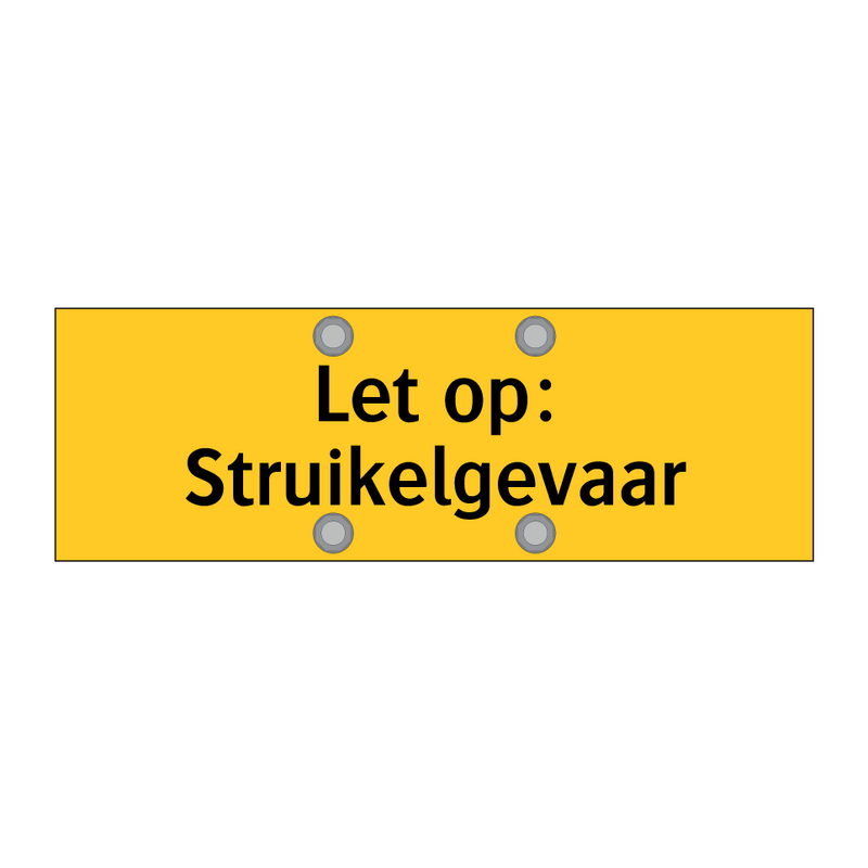 Let op: Struikelgevaar