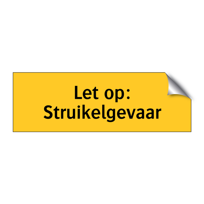 Let op: Struikelgevaar