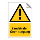 Zandstralen Geen toegang