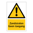 Zandstralen Geen toegang
