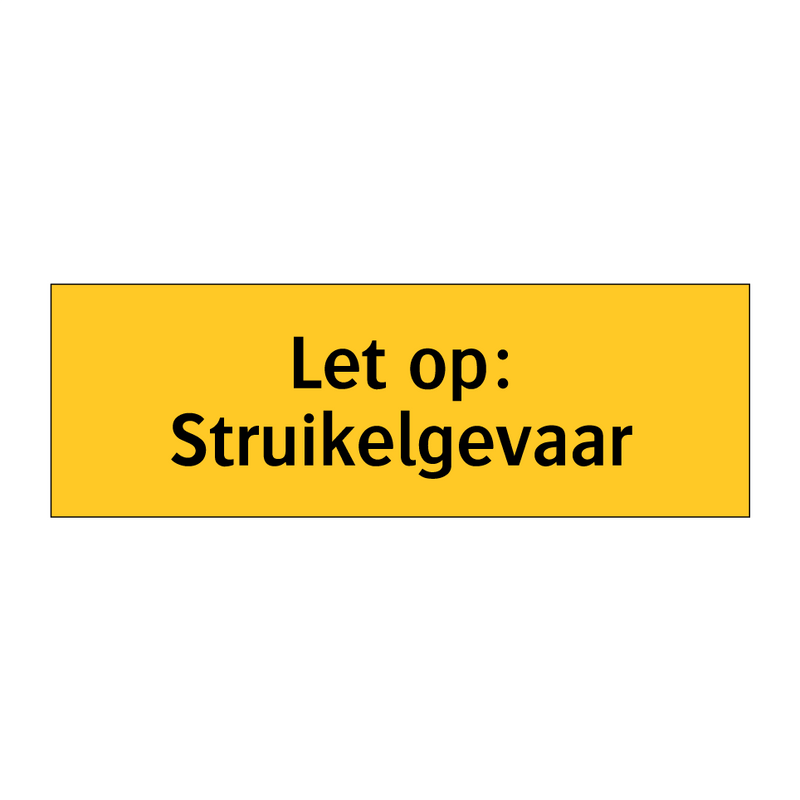 Let op: Struikelgevaar