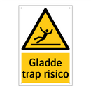 Gladde trap risico