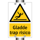 Gladde trap risico