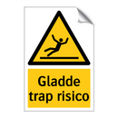 Gladde trap risico