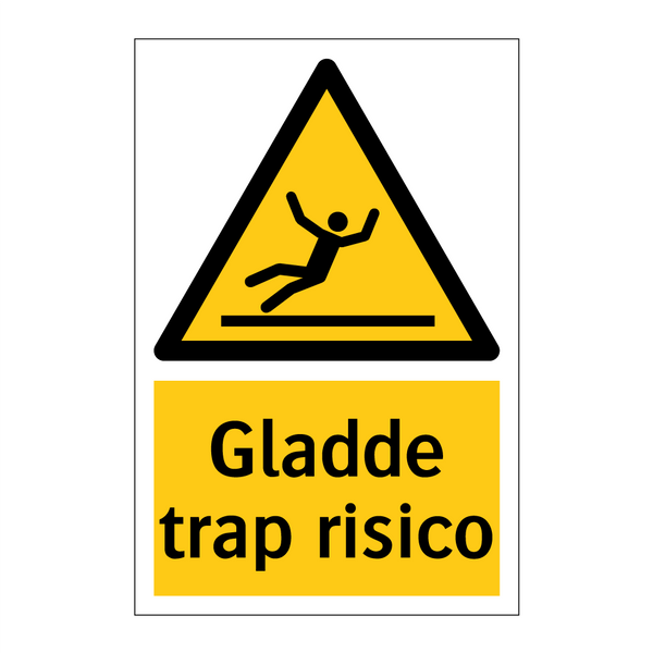 Gladde trap risico