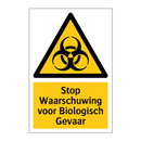 Stop Waarschuwing voor Biologisch Gevaar