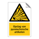 Opslag van pyrotechnische artikelen