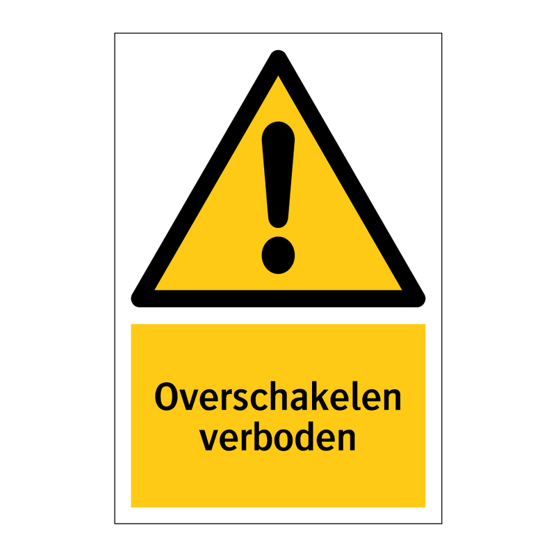 Overschakelen verboden